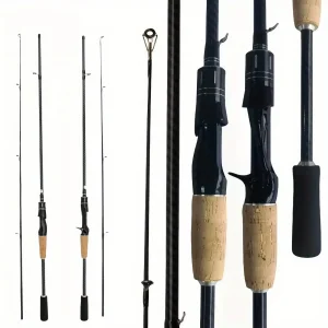 Ultra-Lightweight, 2-Section Carbon Fiber Fly Fishing Rod | 70.86 Inch, Wooden Handle