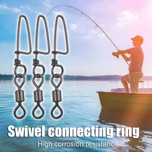 20pcs Fishing Ball Bearing Snap Swivels Metal