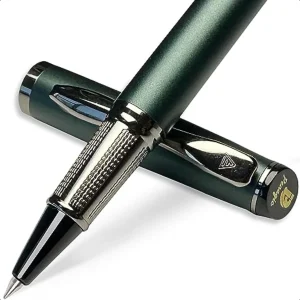 Luxury Rollerball Pen Black Ink Fine Point 2 Refills